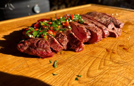 bavette met kruidenolie