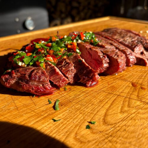 bavette met kruidenolie
