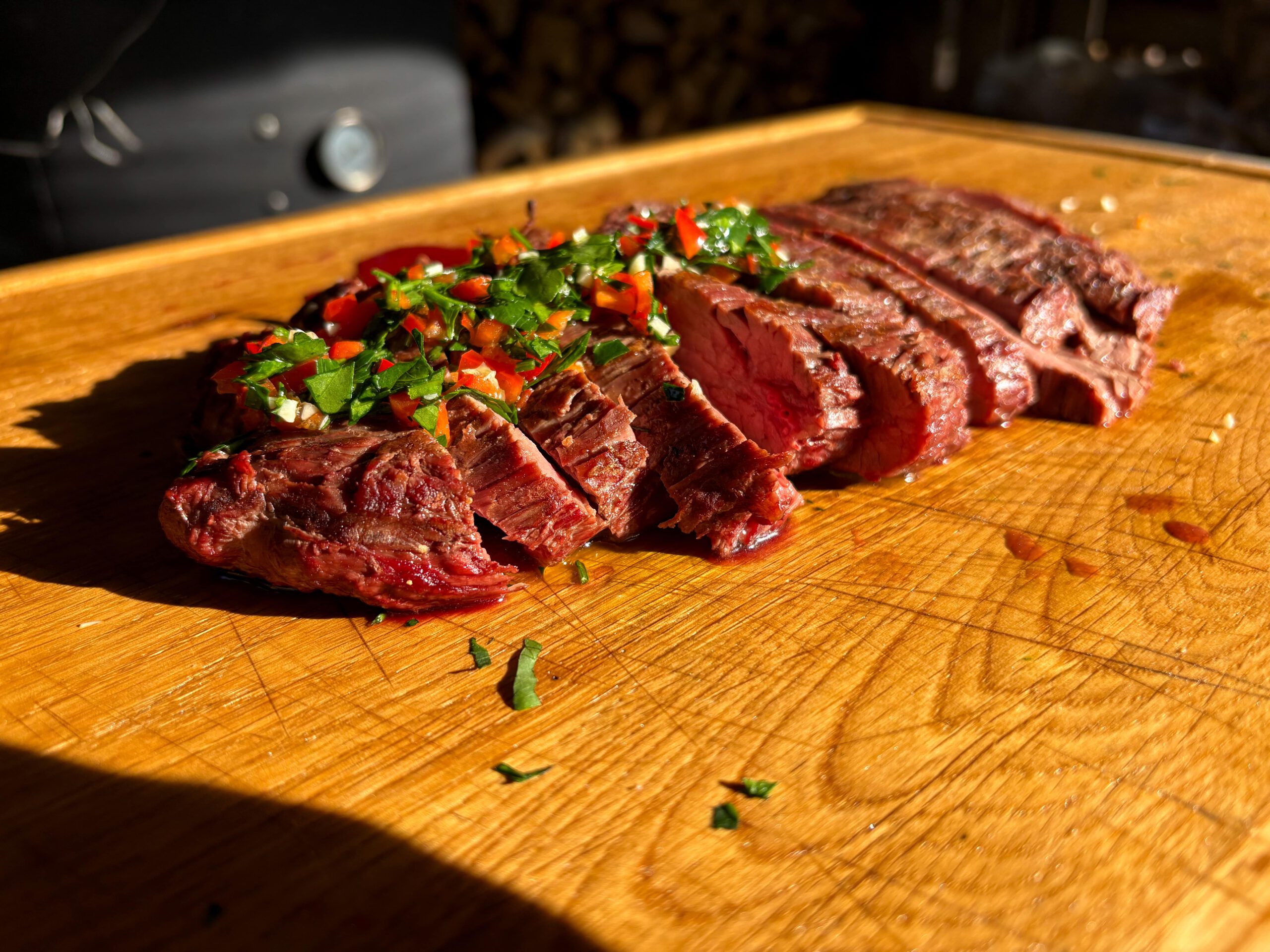 bavette met kruidenolie