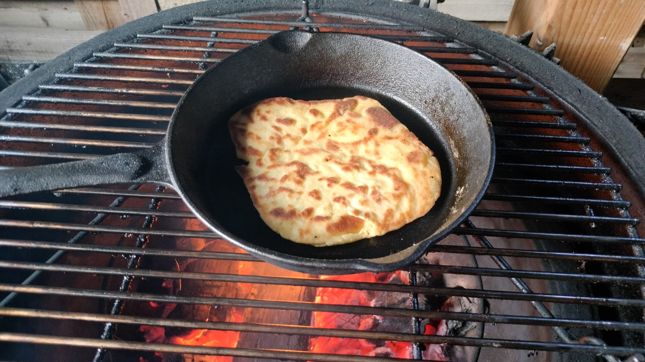 Flatbread uit de sklillet